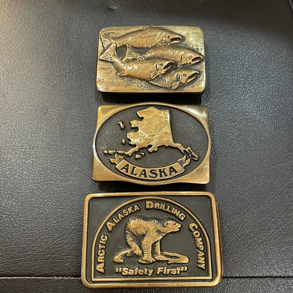 Brass Belt Buckles from the 1980’s